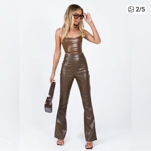 Princess Polly Vivienne Brown  Flare Pants